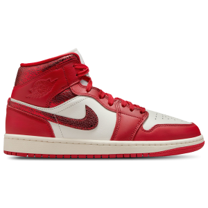 Jordan AJ 1 Mid SE - Women's - Sail/Varsity Red