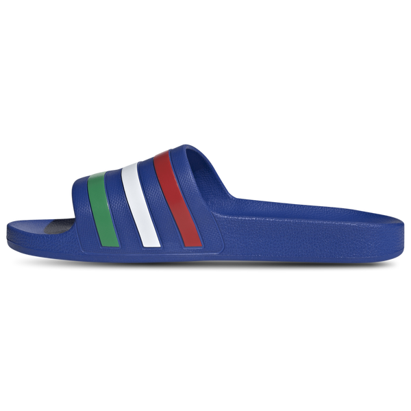 adidas Adilette Aqua Slides - Men's - Bold Blue/Green/Ftwr White - Image 2