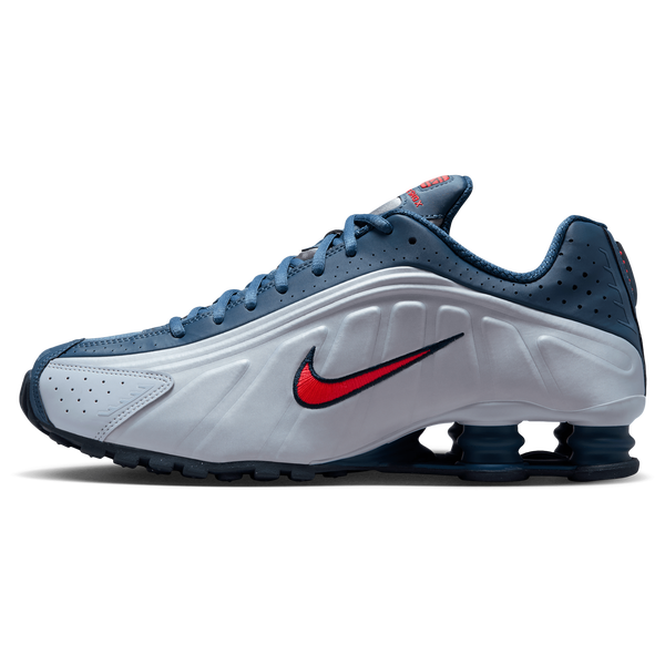 Nike Shox R4 - Men's - Bright Crimson/Football Grey/New Slate - Image 2