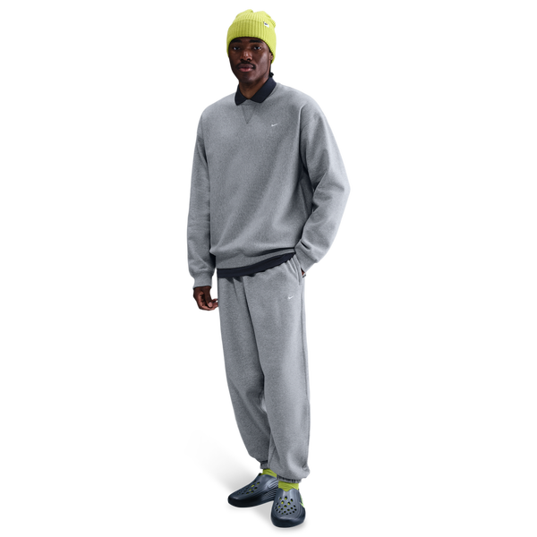 Nike Solo Swoosh BB CF Pant - Men's - Light Smoke Grey/White/Dark Grey Heather - Image 3