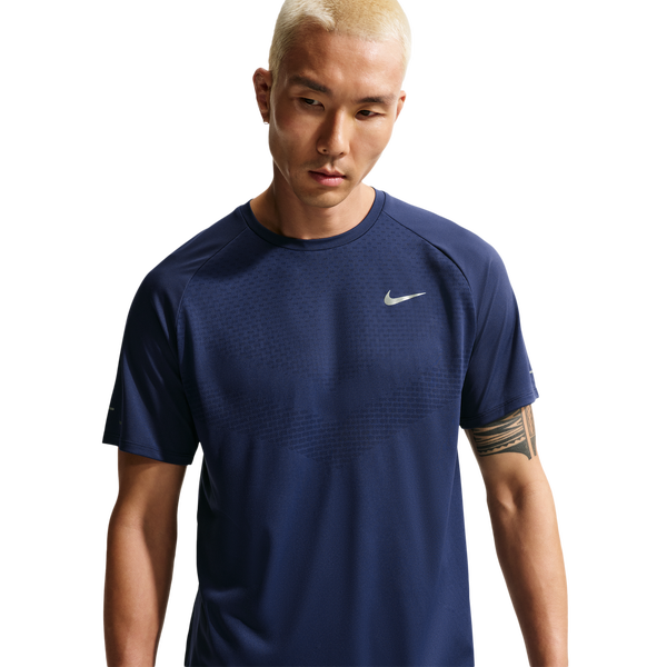 Nike Dri-FIT ADV STRIDE SS TOP - Men's - Midnight Navy/Reflective Silver