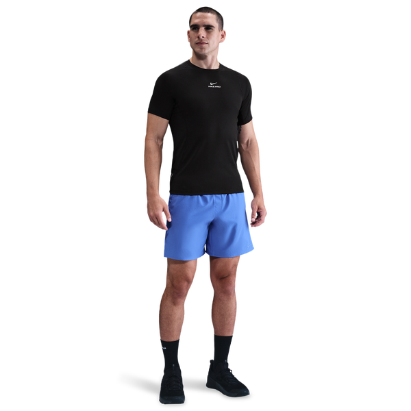 Nike Pro Training Dri-FIT SS Top - Men's - Black/White - Image 4