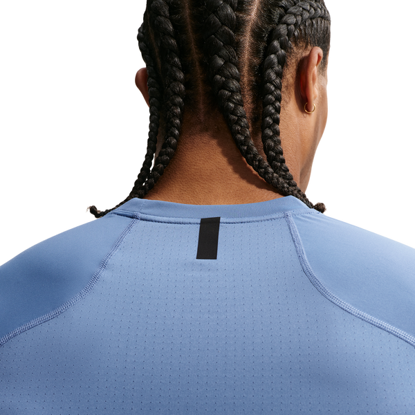 Nike Pro Training Dri-FIT SS Top - Men's - Indigo Storm/Black - Image 2