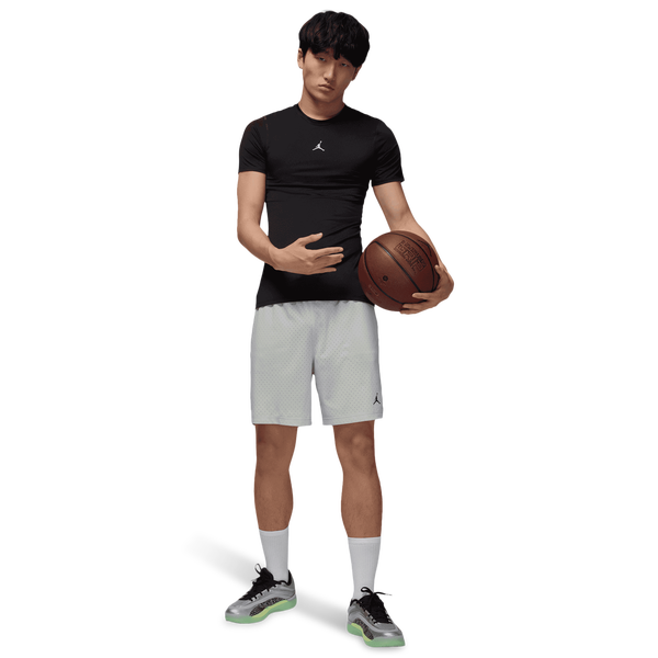 Jordan Dri-FIT Sport Short Sleeve Base Layer Top - Men's - White/Black - Image 4
