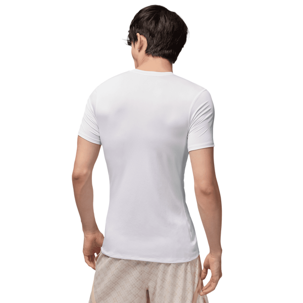 Jordan Dri-FIT Sport Short Sleeve Base Layer Top - Men's - White/Black - Image 2