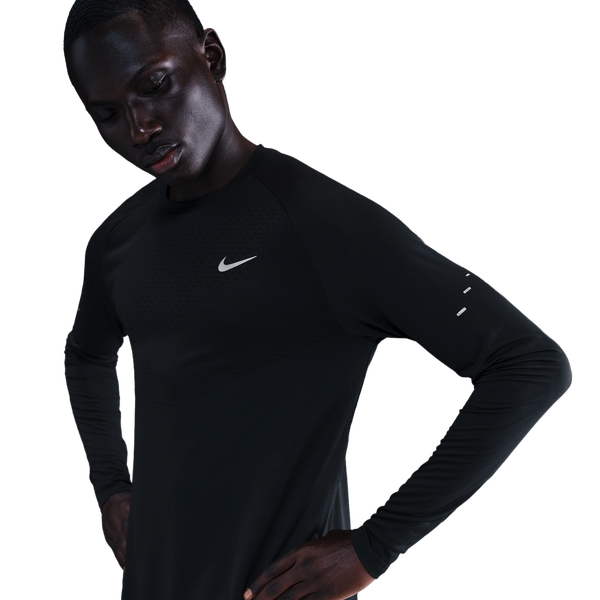 Nike Dri-FIT Adv Stride LS Top - Men's - Reflective Silver/Black