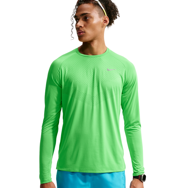 Nike Dri-FIT Adv Stride LS Top - Men's - Green Spark/Reflective Silver