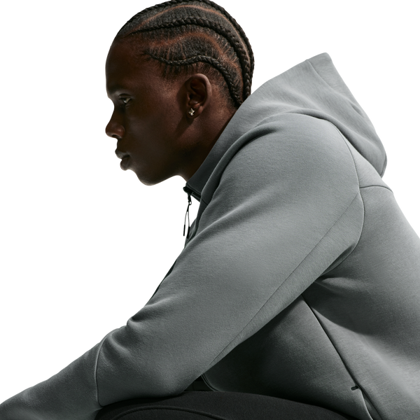 Nike Tech Fleece Full-Zip Windrunner Hoodie - Men's - Smoke Grey/Football Blue - Image 3