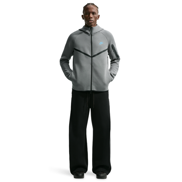 Nike Tech Fleece Full-Zip Windrunner Hoodie - Men's - Smoke Grey/Football Blue - Image 4