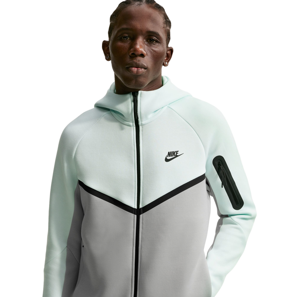 Nike Tech Fleece Full-Zip Windrunner Hoodie - Men's - Green/Black - Image 3