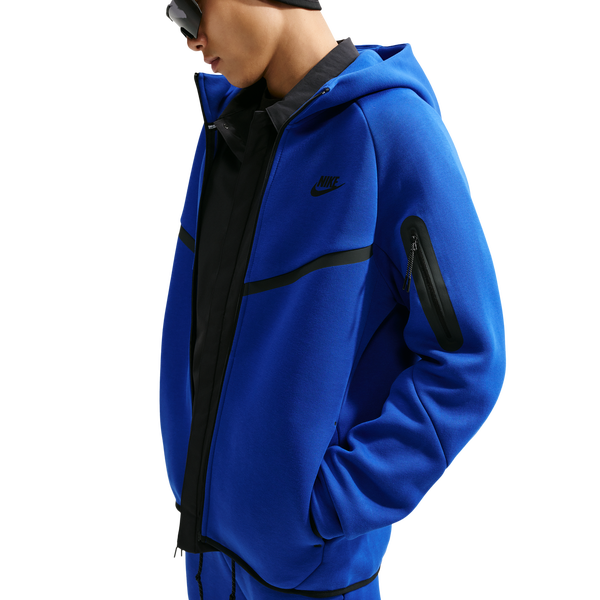 Nike Tech Fleece Full-Zip Windrunner Hoodie - Men's - Old Royal/Black - Image 3