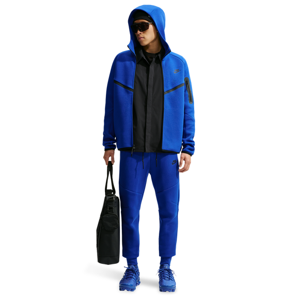 Nike Tech Fleece Full-Zip Windrunner Hoodie - Men's - Old Royal/Black - Image 4