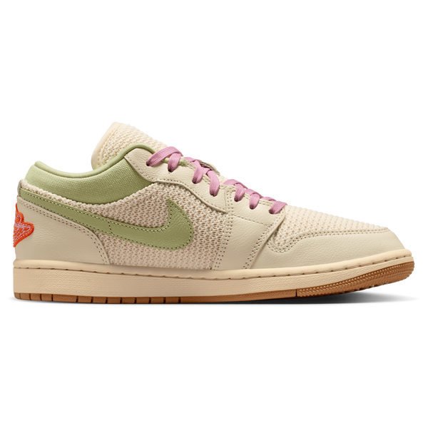 Jordan AJ 1 Low - Women's - Iced Carmine/Sail/Olive Aura