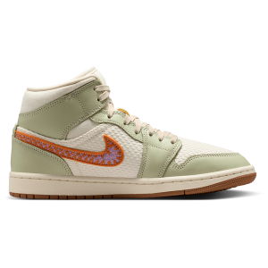 Jordan AJ 1 Mid SE - Women's - Olive Aura/Pearl White/Lawn