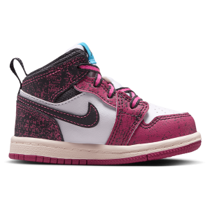 Jordan 1 Mid SE Fem - Girls' Toddler - Pink/Black/White