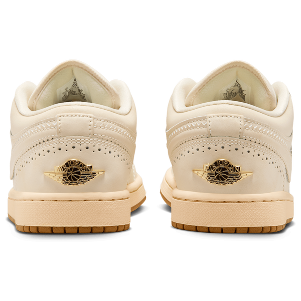 Jordan AJ 1 Low SE V2 - Women's - Chalk/Chalk/Metallic Gold - Image 3