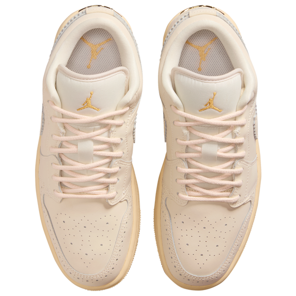 Jordan AJ 1 Low SE V2 - Women's - Chalk/Chalk/Metallic Gold - Image 4