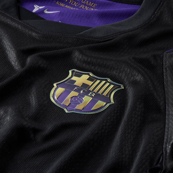 Nike FCB Dri-FIT Short Sleeve Stadium Away Jersey - Men's - Black/Purple - Image 4