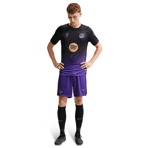 Nike FCB Dri-FIT Short Sleeve Stadium Away Jersey - Men's - Black/Purple - Image 6