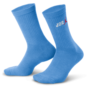 Jordan Everyday Crew Socks - Men's - White/University Blue/University Red