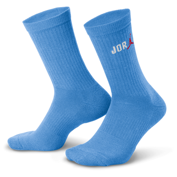 Jordan Everyday Crew Socks - Men's - White/University Blue/University Red