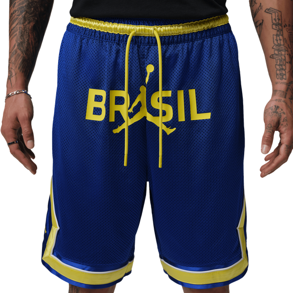 Jordan Brasil Diamond Short - Men's - Old Royal/Yellow Pulse/Old Royal