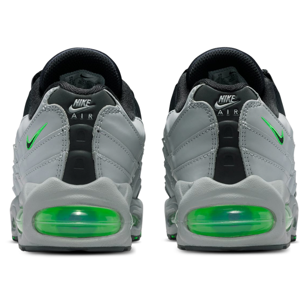 Nike Air Max 95 BB Leather - Boys' Grade School - Light Smoke/Green Strike - Image 3