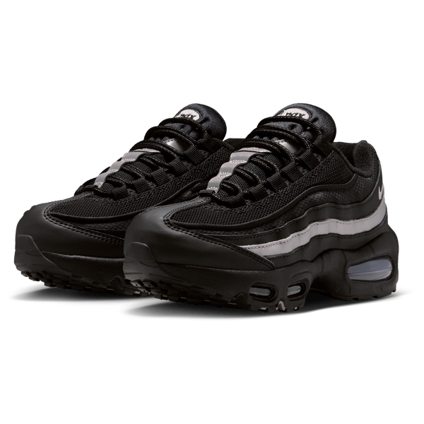 Nike Air Max 95 - Girls' Grade School - Black/Metallic Silver/White - Image 4