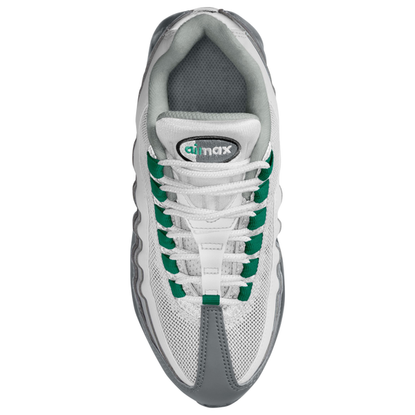 Nike Air Max 95 BB Leather - Boys' Grade School - Smoke Grey/Black/Malachite - Image 3