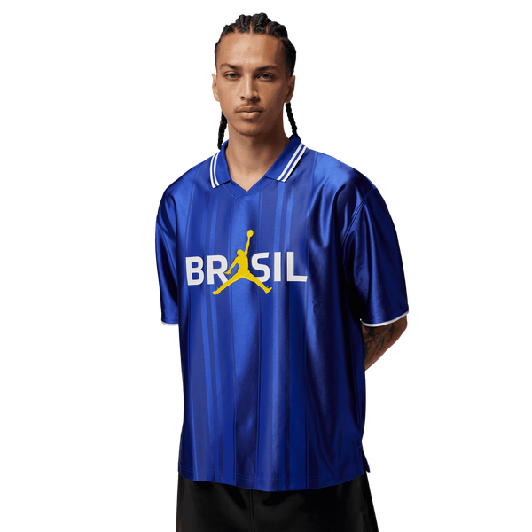 Jordan Brasil Polo Top - Men's - Old Royal/White/Old Royal