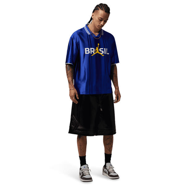 Jordan Brasil Polo Top - Men's - Old Royal/White/Old Royal - Image 6