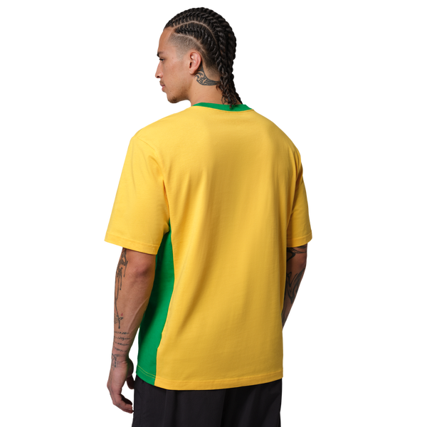 Jordan Brasil Short Sleeve T-Shirt - Men's - Varsity Maize/Varsity Maize/Lucky Green - Image 2