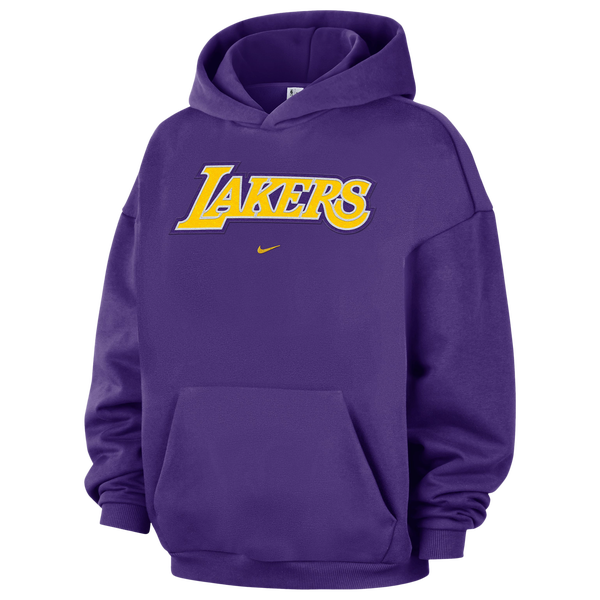 Nike Lakers Wordmark Standard Issue Hoodie - Men's - Purple