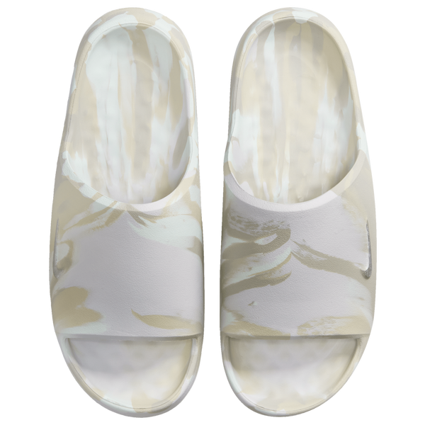 Nike Calm Slides 2.0 - Women's - Off White/Barely Green/Off White - Image 3