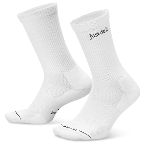 Nike Everyday Elevated JDI Crew Socks 2 Pack - Adult - White/Black/White