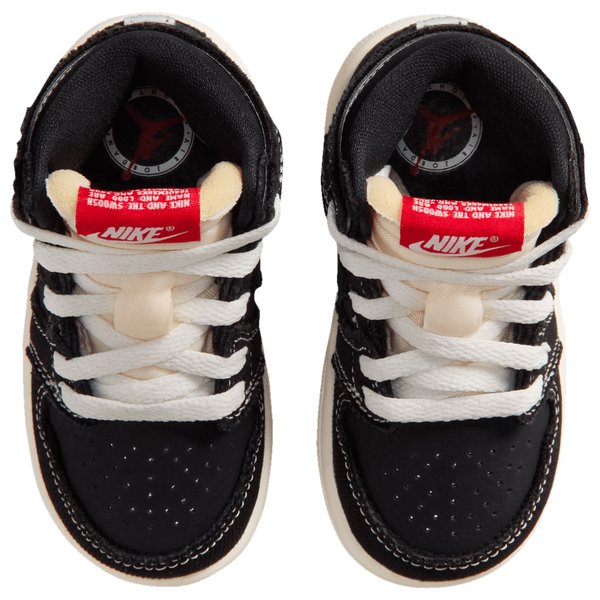 Jordan 1 Retro High OG FC - Boys' Toddler - Sail/Black/Red - Image 4