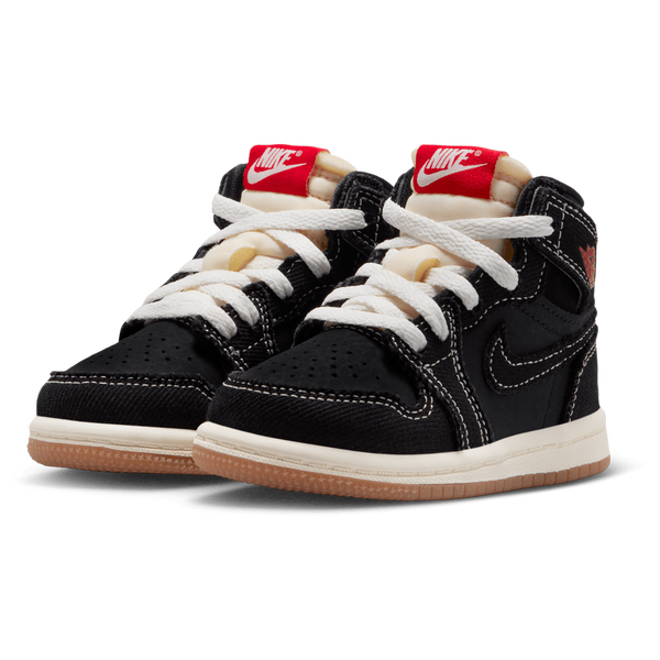 Jordan 1 Retro High OG FC - Boys' Toddler - Sail/Black/Red - Image 6