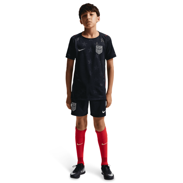 Nike Dri-FIT USA Short Sleeve Stadium Jersey - Boys' Grade School - Silver/Navy - Image 6