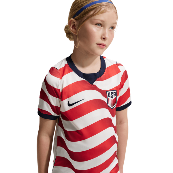 Nike Dri-FIT USA Short Sleeve Stadium Jersey - Boys' Grade School - White/Navy