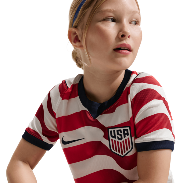 Nike Dri-FIT USA Short Sleeve Stadium Jersey - Boys' Grade School - White/Navy - Image 3
