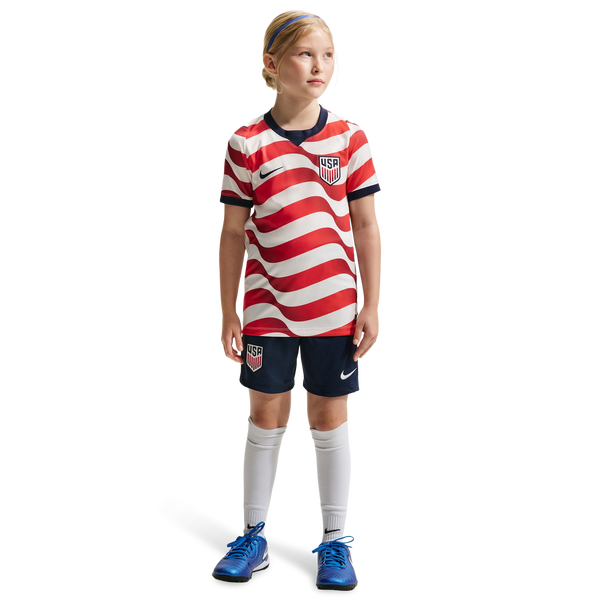 Nike Dri-FIT USA Stadium Shorts - Boys' Grade School - White/Navy