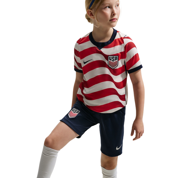 Nike Dri-FIT USA Stadium Shorts - Boys' Grade School - White/Navy - Image 5