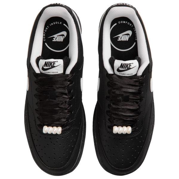 Nike Court Vision Low - Women's - Black/White - Image 4