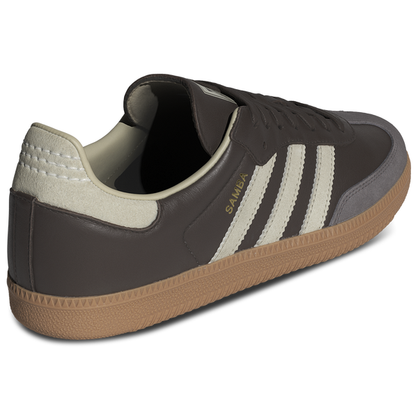 adidas Originals Samba - Men's - Brown/Gold Metallic/Putty Grey - Image 3