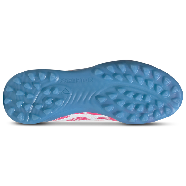 adidas Predator League Turf - Boys' Grade School - White/Solar Blue/Solar Pink - Image 5