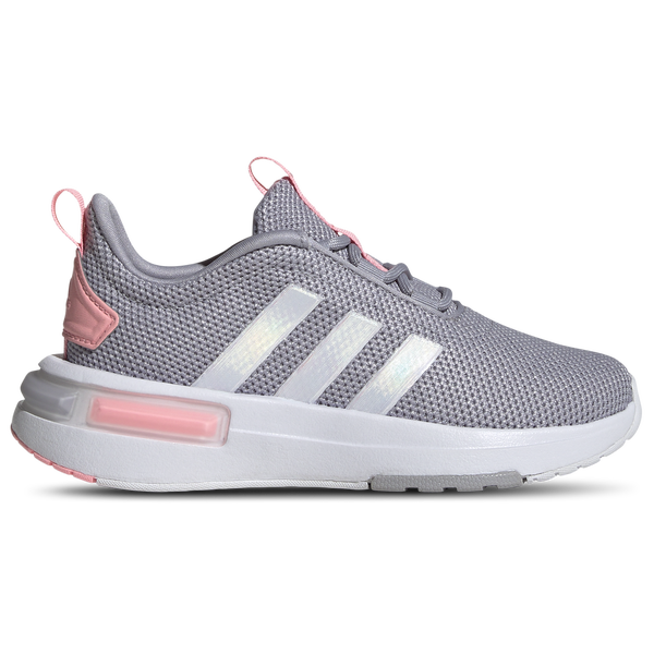 adidas Racer TR23 - Girls' Grade School - Glory Grey/Iridescent/Pink Spark