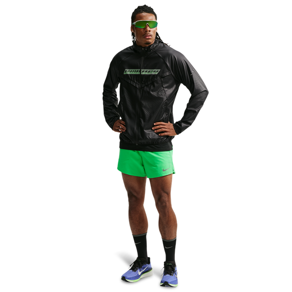 Nike Dri-FIT Stride 2in1 5" Shorts - Men's - Green Spark/Reflective Silver - Image 4