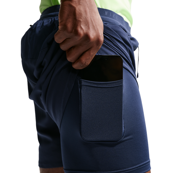 Nike Dri-FIT Stride 2in1 5" Shorts - Men's - Midnight Navy/Reflective Silver - Image 3