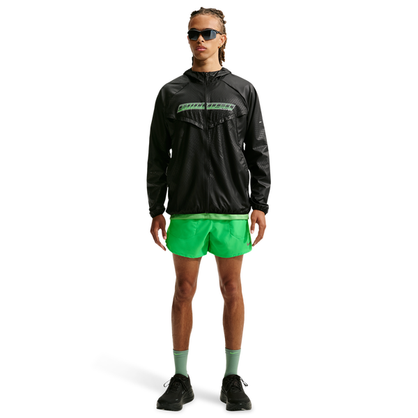 Nike Dri-FIT Stride 5in Brief-Lined Shorts - Men's - Green Spark/Reflective Silver - Image 3