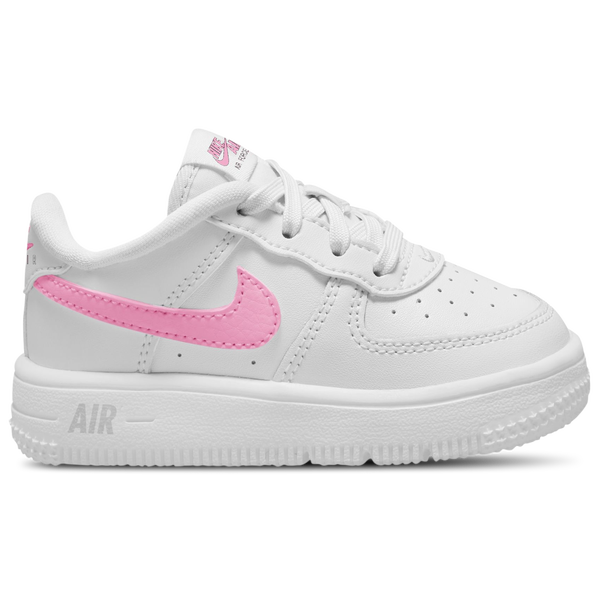 Nike Air Force 1 Low Lace - Girls' Toddler - White/Pink